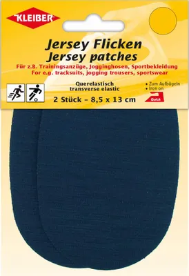 Productafbeelding van KLEIBER 30154, strijklap van jersey, 85 x 130 mm, donkerblauw