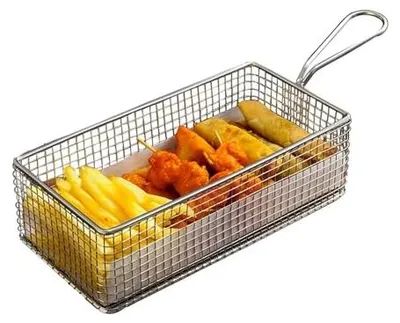 Zdjęcie produktu dla Kosz na frytki ze stali nierdzewnej z uchwytem do restauracji domu