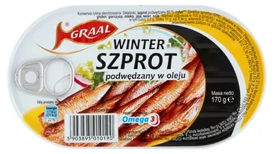 Zdjęcie produktu dla Graal Szprot podwędzany w oleju winter 170g