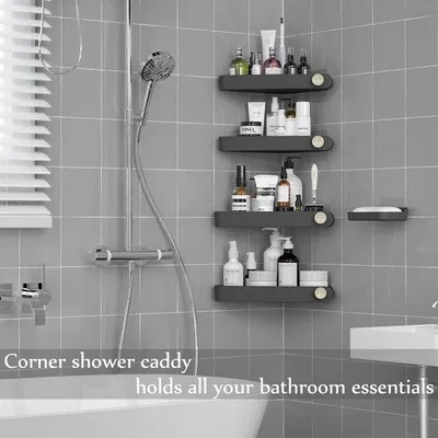 Produktbild von Famanu Wandregal Badezimmer Organizer - 4er Set
