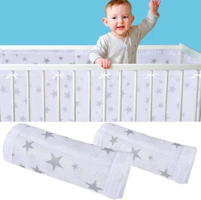 Produktbild von Famanu Bettumrandung - Atmungsaktive Babykantenschutz