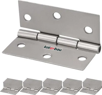Obrázok produktu pre KOTARBAU® Sada 25 nábytkových závesov 50 mm nábytkové závesy závesy na skrinky niklové valcované závesy závesy klavírne závesy konektor debna závesy skrinky na náradie