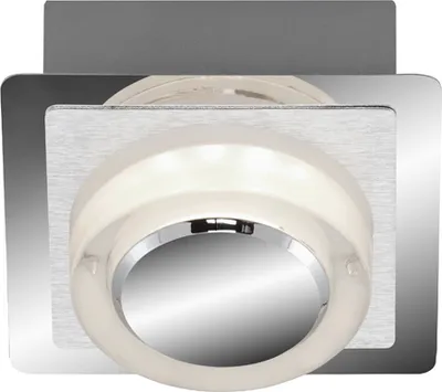 Produktbild von Kleine LED Wand- & Deckenleuchte ORNA silber matt satiniert 10x10cm