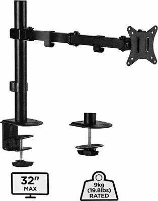 Produktbild von Gembird MA-D1-01 Flachbildschirm-Tischhalterung 81 3 cm (32 ) Schwarz Tisch/Bank