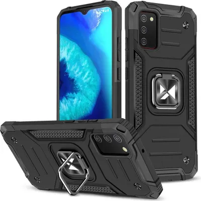 Immagine prodotto di Cover blindata + supporto magnetico per Samsung Galaxy A03s Ring Armor nero