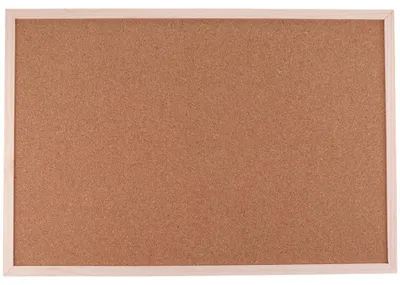 Immagine prodotto di Bacheca in Sughero Rettangolare con Cornice in Legno da Parete 90x60x1.8 cm