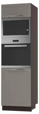 Image de Armoire de four Kvantum Q-D14/RU/60/207 avec porte battante de 60 cm, couleur du corps et de la façade au choix : beige mat, lave