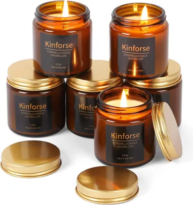 Productafbeelding van Geurkaarsen Sets Geschenken voor vrouwen, Verjaardagscadeaus voor haar (glas citronella kaars)