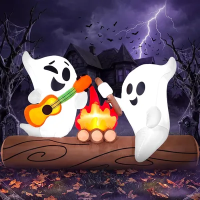 Zdjęcie produktu dla 1,8-metrowa, nadmuchiwana dekoracja na Halloween – uroczy, nadmuchiwany duch, idealny do dekoracji ogrodu
