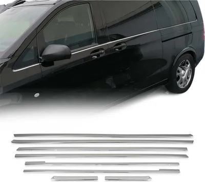 Immagine prodotto di Modanature per Mercedes Vito W447 2014-2025 Passo extra lungo cromate 8x