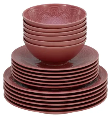 Obrázek produktu pro CreaTable, 21630, Orient Mandala červená, 18dílná sada talířů, porcelán