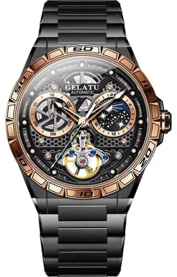 Imagen del producto de Reloj para hombre GELATU Biopic, automático, de acero inoxidable, color