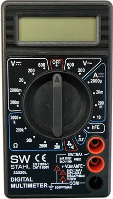 Image de SW-Stahl 32220L Multimètre de poche, 600 V, avec écran LCD, 2 piles AAA incluses