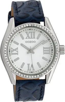 Produktbild von Oozoo Leder Damen Uhr Analog Quarzuhr Armband dunkelblau Timepieces D2UOC10223