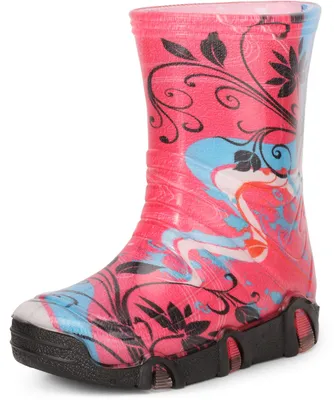 Produktbild von Ladeheid Kinder Mädchen Jungen Gummistiefel Gefüttert Swk2020BW (Rosa Muster-32, 31/32)