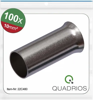 Obrázek produktu pro QUADRIOS koncovka drátu, 22C480, 10 mm², neizolovaná, 100 ks.