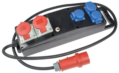 Produktbild von as-Schwabe Stromverteiler Steckdosenleiste CEE auf CEE & Schuko 400V 16A IP44