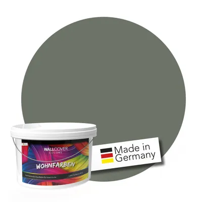 Produktbild von WALLCOVER Wandfarbe Grün Pastell Hochdeckend Klasse 1 Matt 5L für 40 m²