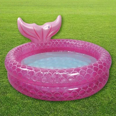 Produktbild von Famanu Aufblasbares Kinderbecken - Meerjungfrau - Rosa - 140 cm