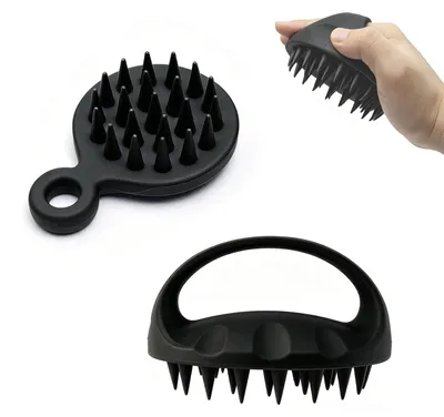 Immagine prodotto di Set di 2 massaggiatori in silicone per massaggio del cuoio capelluto e dei capelli