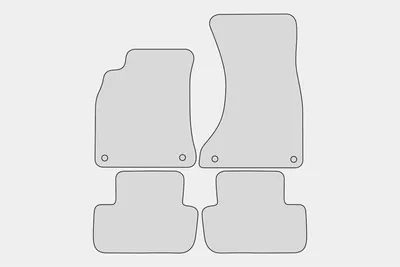 Produktbild von Ganzjahres Fußmatten passend für Audi A5 8T Sportback S-Line Bj. 2009-10/2016, Naht:Silber