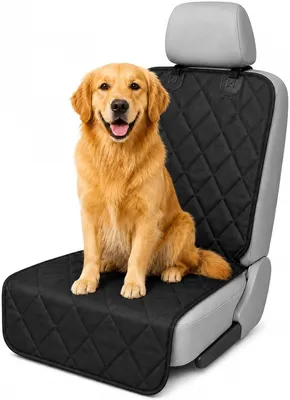 Produktbild von Autositzschoner für Hunde, für Vordersitz, wasserdicht, 600D Oxford Material, rutschfest, schwarz
