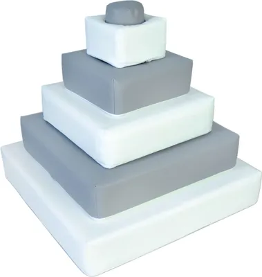 Image de Lot de 6 blocs de mousse Pyramide (blanc, gris)