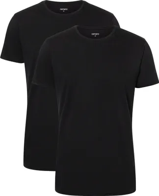 Produktbild von Camano T-Shirt 2er-Pack Comfort mit nachhaltigerer Baumwolle (BCI) mit bequemem Rundhalsausschnitt black 2XL