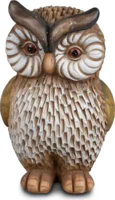 Produktbild von Deko Eule Uhu Kauz Garten Vogel Tier Figur Skulptur Schneeeule Schleiereule