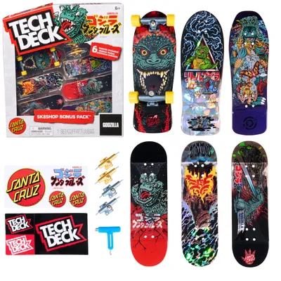 Productafbeelding van TECH Deck, Godzilla Sk8shop vingerbord, bonuspakket, verzamelobject en aanpasbaar