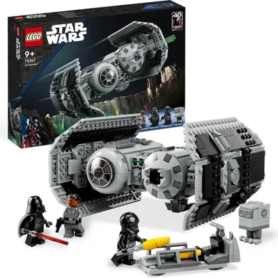 Produktbild von LEGO 75347 Star Wars TIE Bombe Modellbausatz mit Darth Vader Minifigur mit Lichtschwert und Gonk-Droide, baubares Spielzeug mit Starfighter