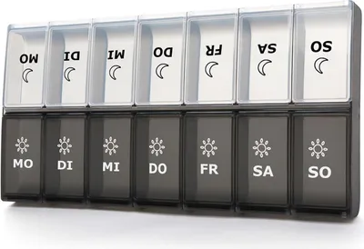 Produktbild von Tablettenbox 7 Tage Medikamentendose Groß XL Dispenser Vitamine BPA-frei