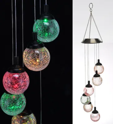 Produktbild von HI Solar LED Deko-Licht Risse-Glas-Design 6 Lampen