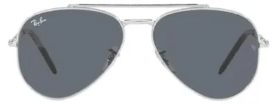 Imagen del producto de Ray-Ban NEW AVIATOR, para adultos, uni, estilo aviador, montura completa, color plateado
