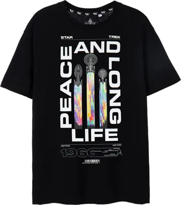 Obrázok produktu pre Star Trek - Pánske tričko "Peace And Long Life" NS8057 (M) (Black)