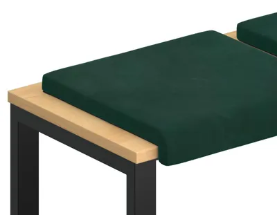 Produktbild von vidaXL Bankkissen 2 stk. Samt Dunkelgrün Tiefe 35 cm
