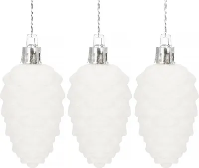 Obrázek produktu pro Vánoční ozdoby - Šišky, 9 cm, sada 3ks