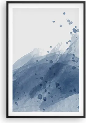 Produktbild von Gerahmtes Poster - Schwarzer Rahmen - Blau Weiß Hintergrund - 61x91,5 cm - Wand Bild - Wanddeko - Wandbilder - Kunstposter - Wandposter - Bilderrahmen - Bilder - Kunstdruck - P2BPA61x91-5088