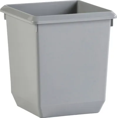 Produktbild von Viereckiger kegelförmiger Papierkorb | 21 Liter, HxBxT 31x28x28xm | Kunststoff | Grau