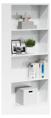 Produktbild von Bücherregal in Hochglanz Weiß 60x24x143 cm