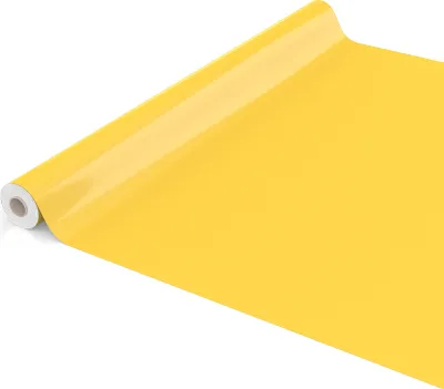 Produktbild von Tischdecke Wachstuch PVC abwaschbar Einfarbig Gelb 2000x140cm Schnittkante