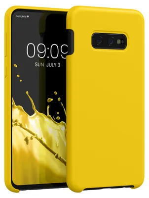 Produktbild von kwmobile Handyhülle für Samsung Galaxy S10e Hülle - Case Silikon - Kabelloses Laden - Schutzhülle Cover in Strahlend Gelb