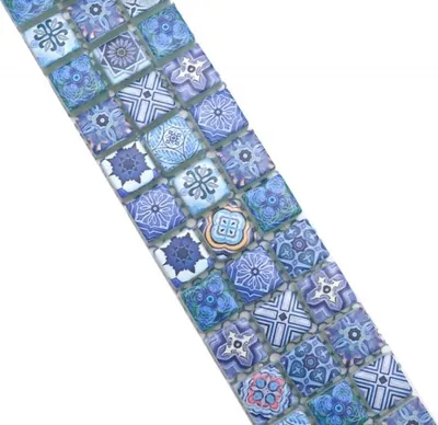 Produktbild von Mosani MOS78BOR-RB33, Mosaik, Glas, Blau, Drinnen, Rechteck