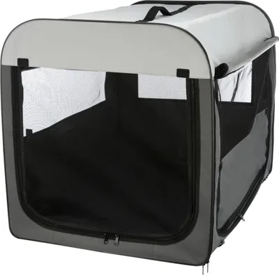Produktbild von TRIXIE Hundebox Basic - dunkelgrau/hellgrau - 70 × 75 × 95 cm