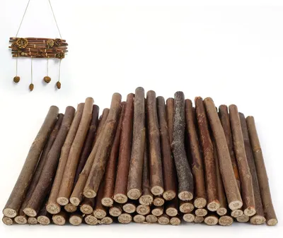 Obrázek produktu pro Dřevěné špejle, délka 10 cm, 50 kusů, v přírodní barvě, vhodné pro kreativní tvoření a modelování