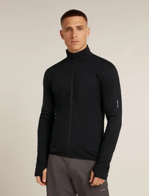 Produktbild von ICEBREAKER Men Merino Blend 300 RealFleece? Descender LS Zip BLACK BLACK M