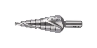 Produktbild von RUKO Stufenbohrer HSSE-Co 5 spiralgenutet mit Kreuzanschliff Ø 4 - 20 mm - 101051E/RUKO