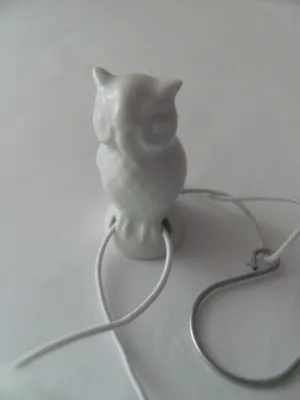 Produktbild von Porzellan Tropfenfänger Schleiereule, weiß, für Kaffee- oder Teekannen, Figur Tier