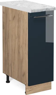 Obrázek produktu pro Lékárničková skříňka Vicco Fame-Line Tmavě modrá s vysokým leskem 30 cm , PD Mramor, Model 49633