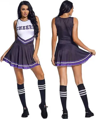 Zdjęcie produktu dla Damen Cheerleader Kostüm Gr. M Kleid Minirock Musical Party Halloween Karneval